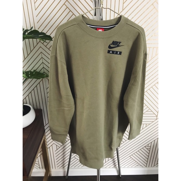 Nike Tops - Nike Air Green Longline Pullover Sweatshirt